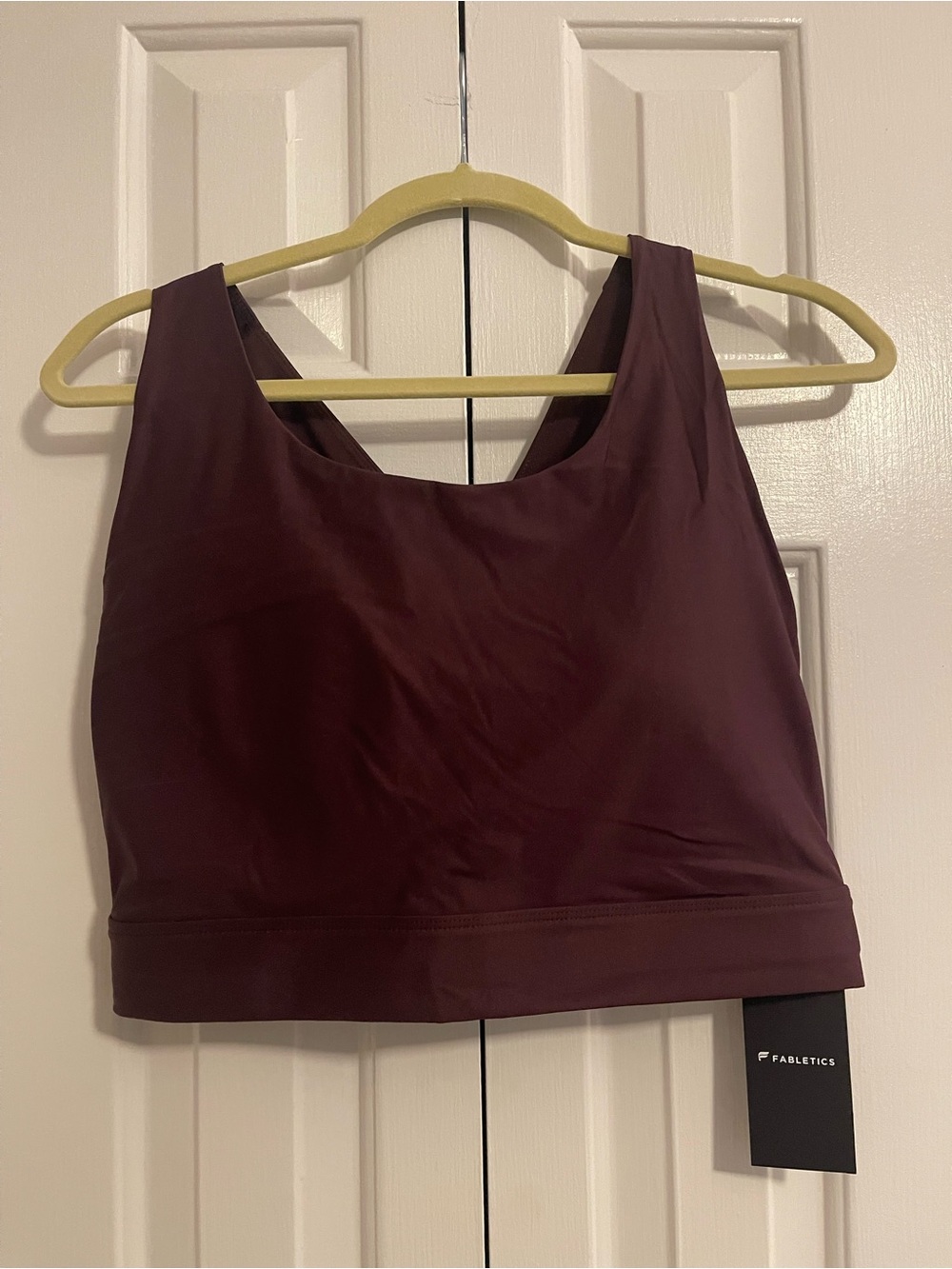 NWT Fabletics Oxblood Racerback Sports Bra